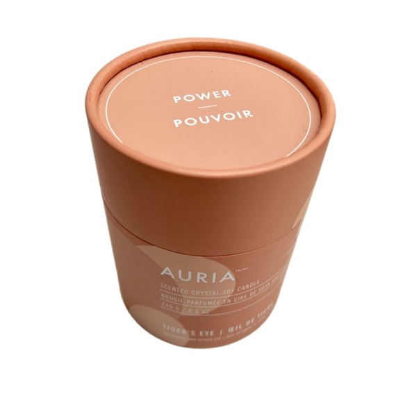 ✨Sold✨Auria Scented Crystal Soy Candle Tiger’s Eye 8.5 oz Sandalwood & Vetiver - Picture 5 of 9